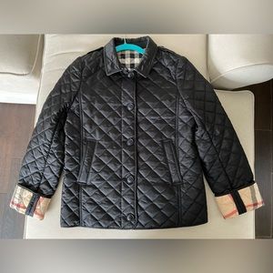 Burberry Classic Ashurst girls quilted coat/jacket black size 14 - perfect cond